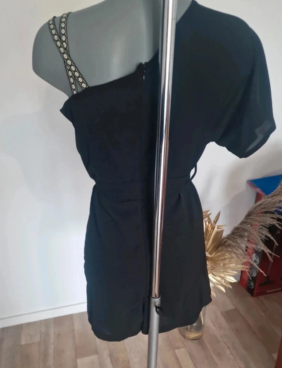 Zwarte Greffit combishort T36/S – Ontbloot schouder – Zeer goede staat Categorie : – photo 6
